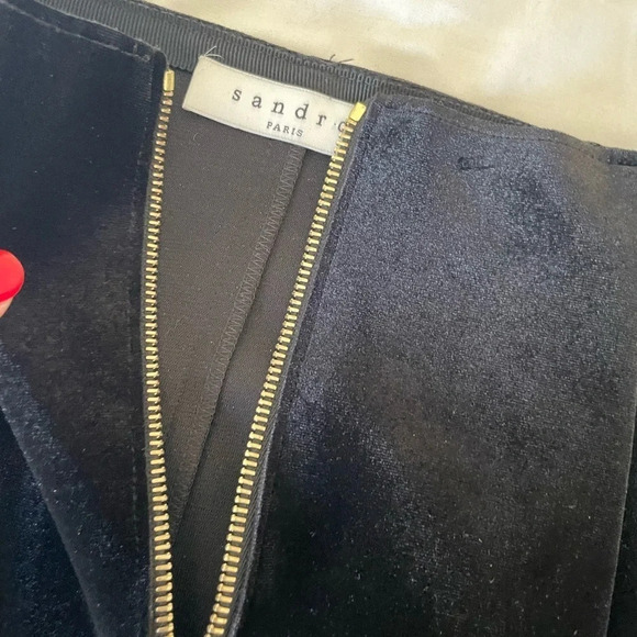 Sandro velour zip mini skirt - Picture 9 of 11